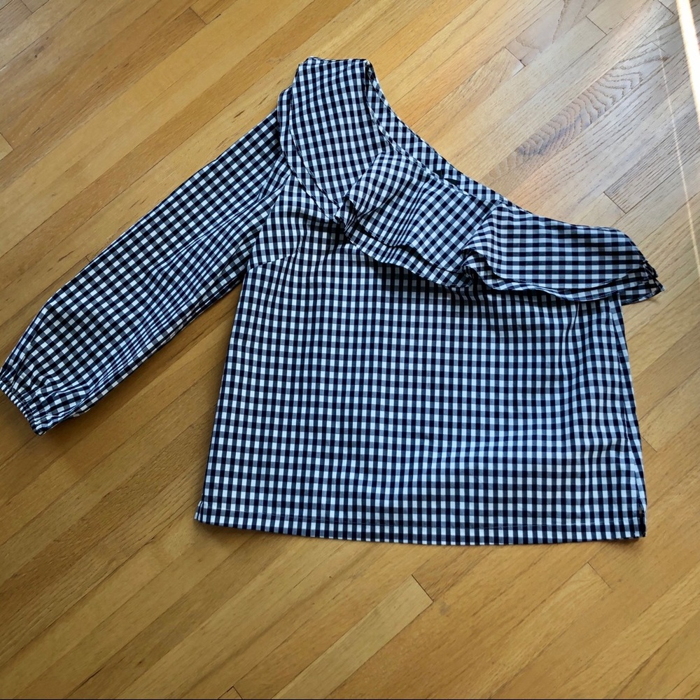 J. Crew one-shoulder ruffled top